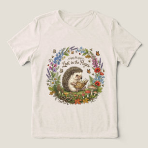 Perdido nas Páginas Cute Hedgehog Lendo Livro