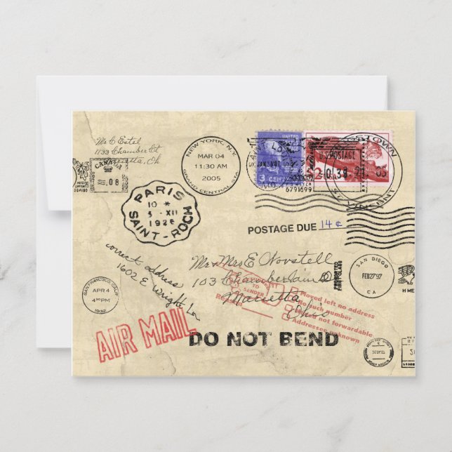 Perdido No Convite Por Correio (Frente)