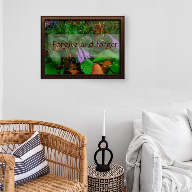 Perdoe e esqueça a sabedoria dizendo poster (Criador carregado)