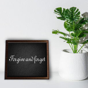 Perdoe e esqueça a sabedoria dizendo poster de car