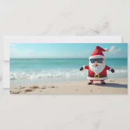Père noël sur la plage  