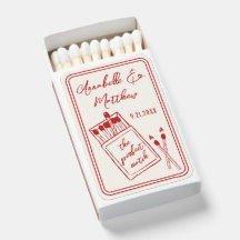 Perfect Match Vintage Red Wedding Matchbox