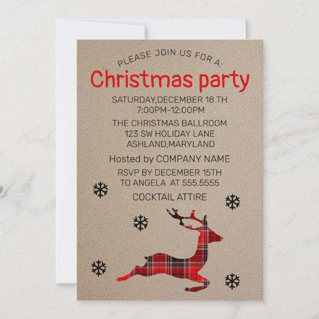 Perfeito, Bonito, Convite Para Revistas De Natal (Frente)