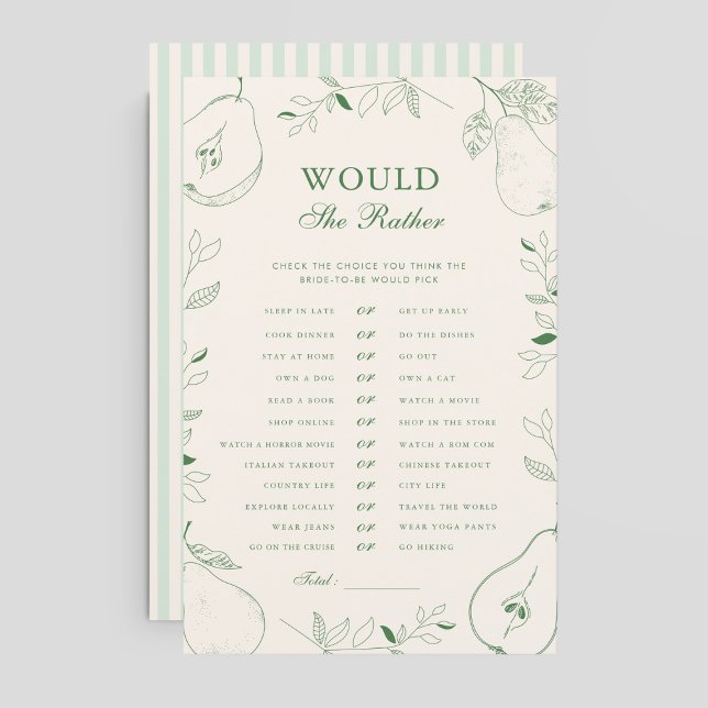 Perfeito Chá de panela De Pear Ela Iria Preferenci (Criador carregado)