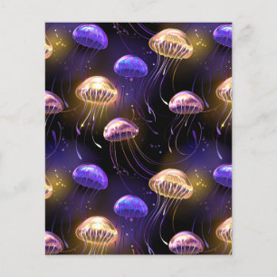 Perfeito com medusas brilhantes