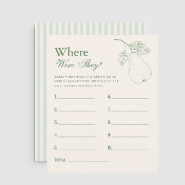 Perfeito Pear Onde Eles Estavam No Jogo De Chá de 