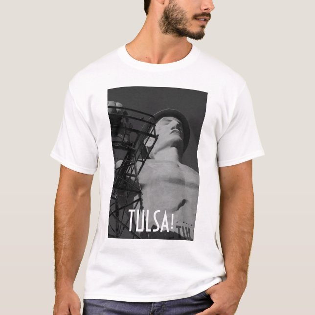 Perfurador dourado "TULSA!" camiseta (Frente)