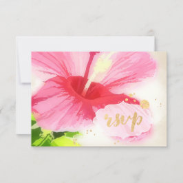 Pergaminho PixDezines Rsvp hibiscus/luau/faux
