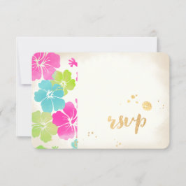 Pergaminho PixDezines Rsvp hibiscus/luau/faux