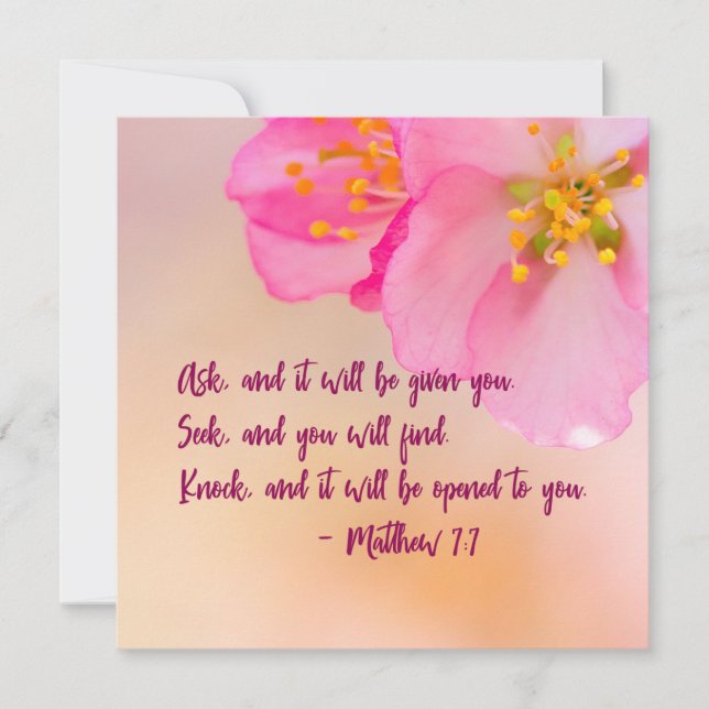 Pergunte, E Será Cristão Inspirador Floral (Frente)