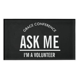 Pergunte-me que sou um nome de etiqueta voluntário