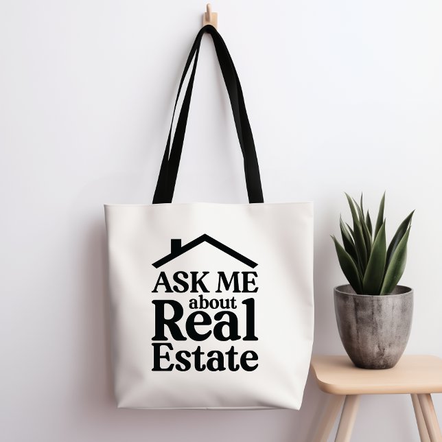 Pergunte-Me Sobre A Bag De Tote Imobiliária (Criador carregado)