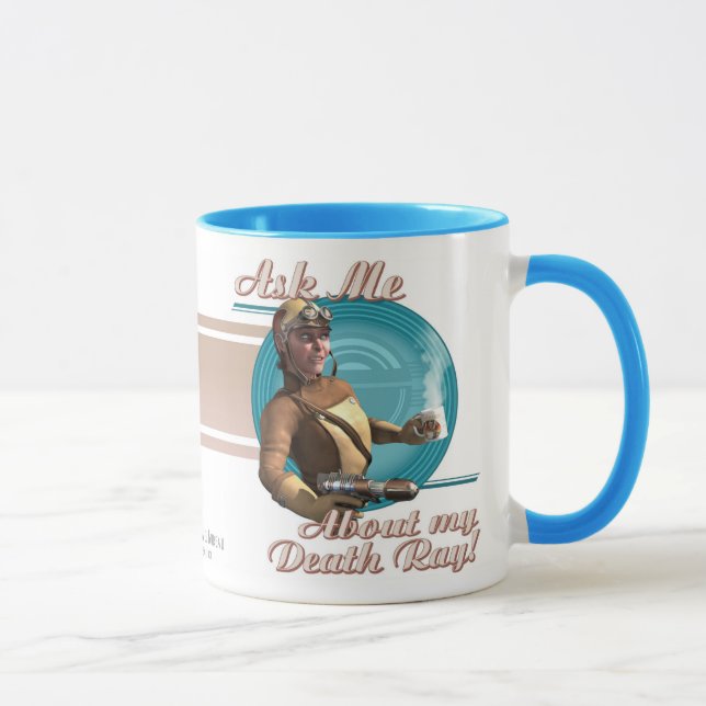 Pergunte-me sobre meu raio de morte! Caneca de (Direita)