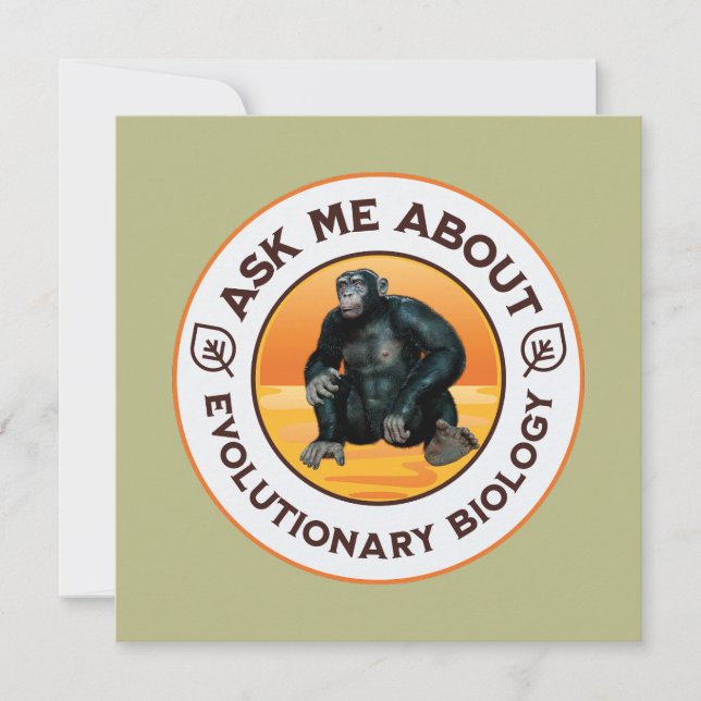 Pergunte-me sobre o chimpanzé macaco da biologia e (Frente)