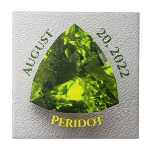 Peridot Trillion Chaveiro Golf Clipe Ring Silve