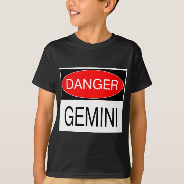 Perigo - Camiseta Engraçada de Astronomia de Gêmeo (Frente)