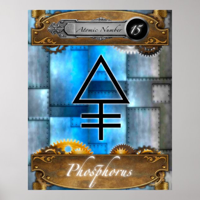 Periodic Element Phosphorus Atomic #15 Poster (Frente)
