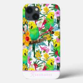 Periquito-australiano personalizável Flor Silvestr