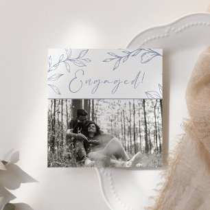 Periwinkle Flowers Boho Add Photo Festa de noivado