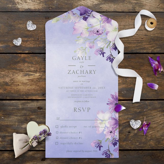 Periwinkle Purple Boho Janto Floral (Criador carregado)