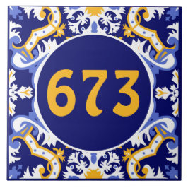 Periwinks de números personalizados, Azulejos azui