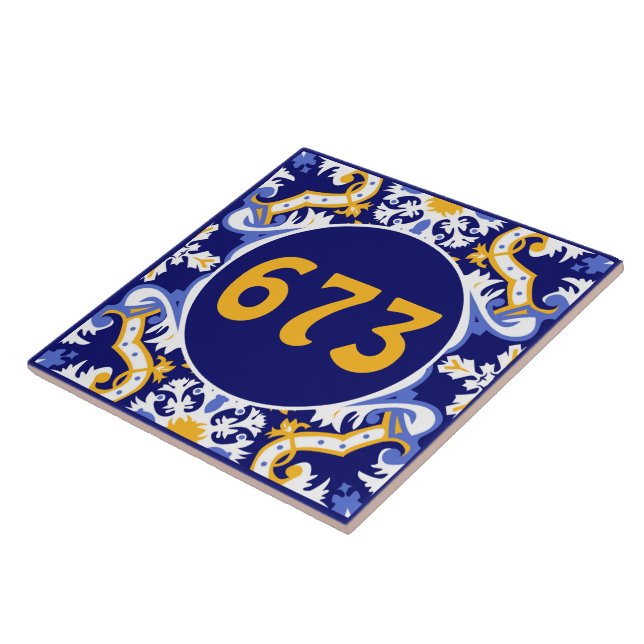 Periwinks de números personalizados, Azulejos azui (Lateral)