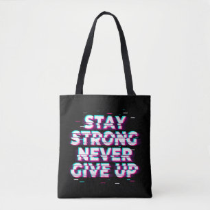 PERMANEÇA FORTE NUNCA DESISTA Bolsa Tote – Neon Gl