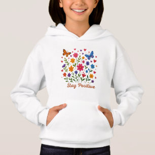 Permaneça Positivo - Flores e Borboletas