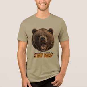 PERMANEÇA SELVAGEM Urso Pardo Rugindo - O Selvagem