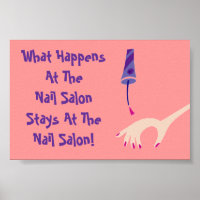 Permanece na Poster de Salão de Nail