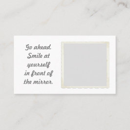 Permissão para sorrir Cartões de visitas Espelho