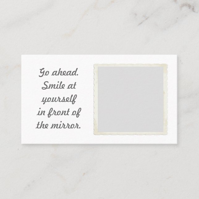 Permissão para sorrir Cartões de visitas Espelho (Frente)