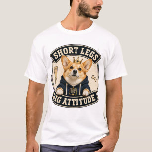 Pernas Curtas Grande Atitude Camiseta Divertida de