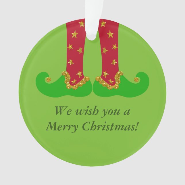 Pernas Elf, Natal, Personaliza O Ornamento (Frente)