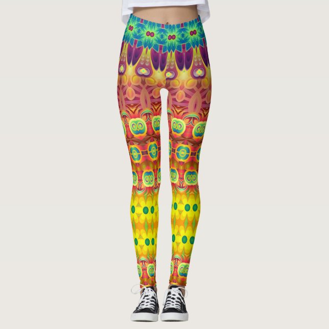 Pernas Vivas: Galore de Leggings Uniformemente Pat (Frente)