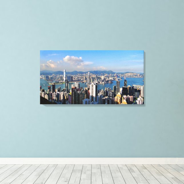 Pérola de Hong Kong do Orient Stretch Canvas Print (Insitu(piso de madeira))