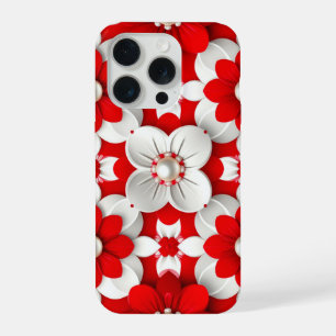 Pérola Luxuosa Floral Carmesim Brilhante✨Vermelho