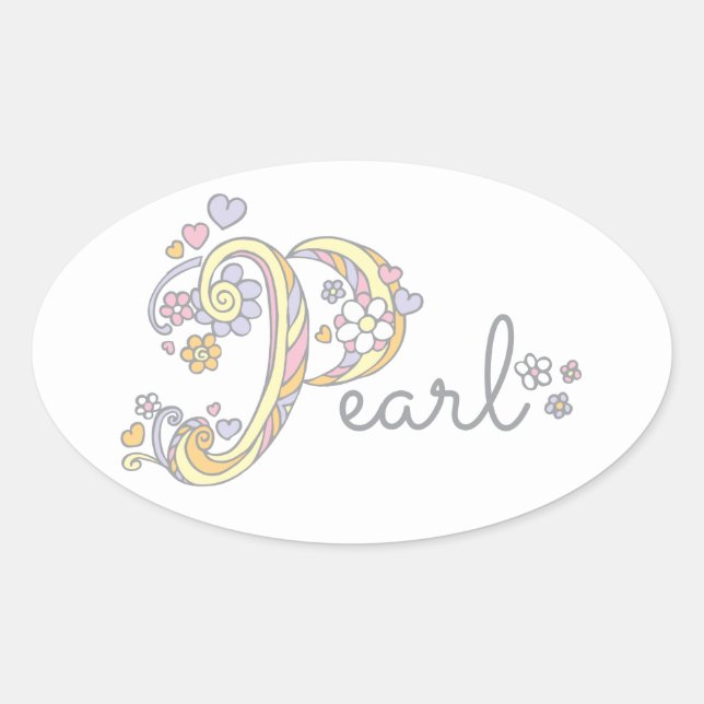 Pérola ou seu nome começando com a etiqueta P (Frente)