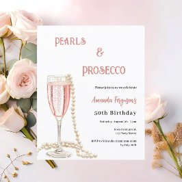 Pérola Prosecco - Bolhas cor-de-rosa - convite de 
