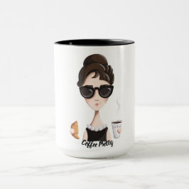 Pérolas bonito do café e caneca de café