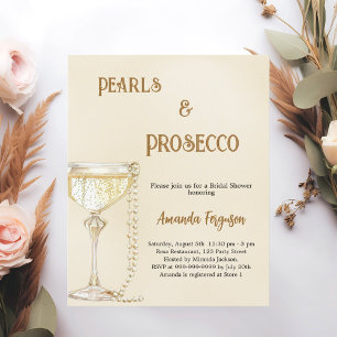 Pérolas Chá de panela de ouro Prosecco
