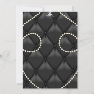 Pérolas de Revestimento Preto Elegante Convite