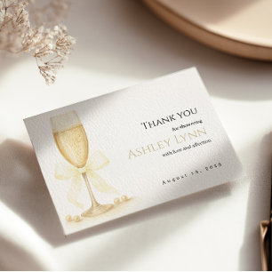 Pérolas e Cartões de agradecimentos Prosecco Ele
