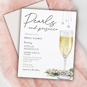 Pérolas e Chá de panela elegante Prosecco