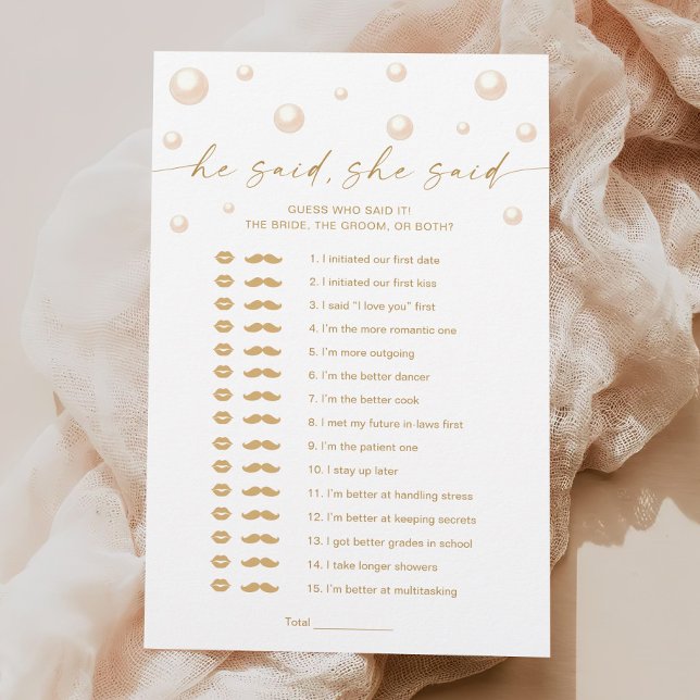 Pérolas e Chá de panela Prosecco que Disse Jogo (Criador carregado)