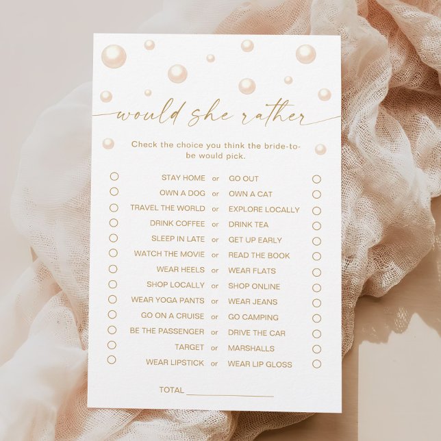 Pérolas e Chá Prosecco Ela Preferencialmente Jogo (Criador carregado)