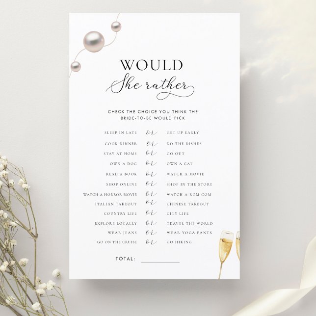 Pérolas e Prosecco Bridal Ela Preferencialmente Jo (Criador carregado)