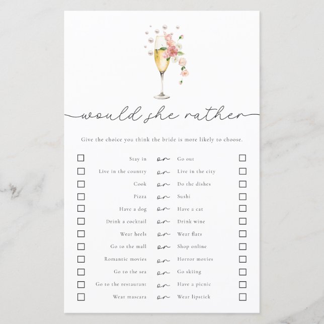 Pérolas e Prosecco Iriam Preferencialmente Jogo de (Frente)