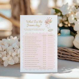 Pérolas e Prosecco O que o Jogo do Groom Dizia