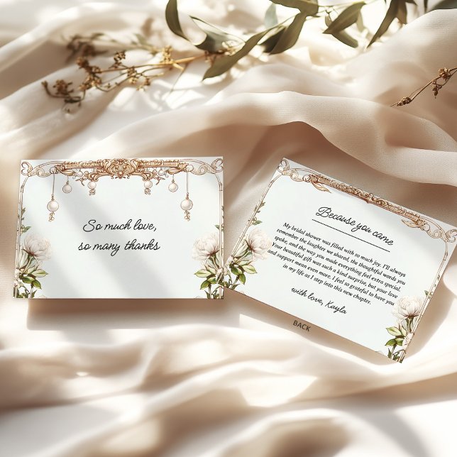 Pérolas Elegantes e Cartões de agradecimentos Pros (Criador carregado)